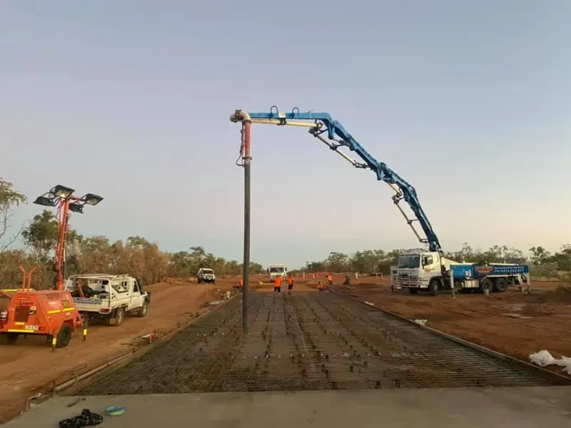 Concrete Being Poured on a Construction Site — Far Northern Concrete Pumping, servicing Earlville QLD