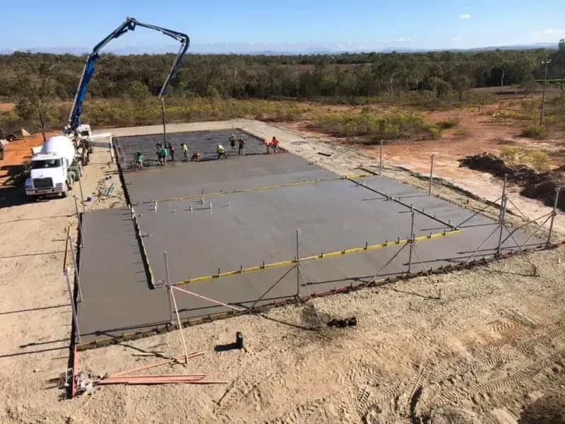 Concrete Slab Being Poured at a Construction Site by a Pump Truck — Far Northern Concrete Pumping, servicing Smithfield QLD
