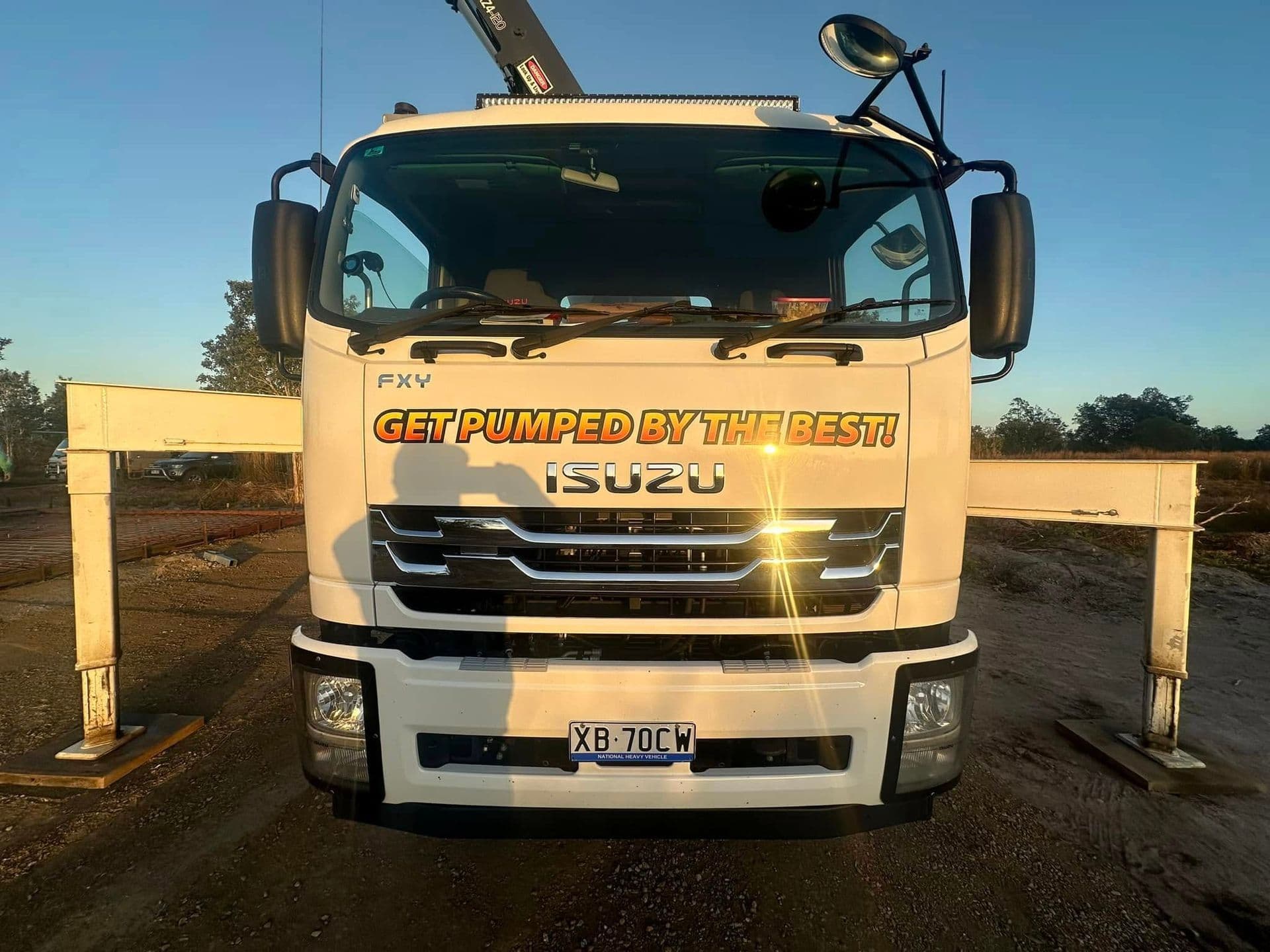 Far Northern Concrete Pumping crew on site