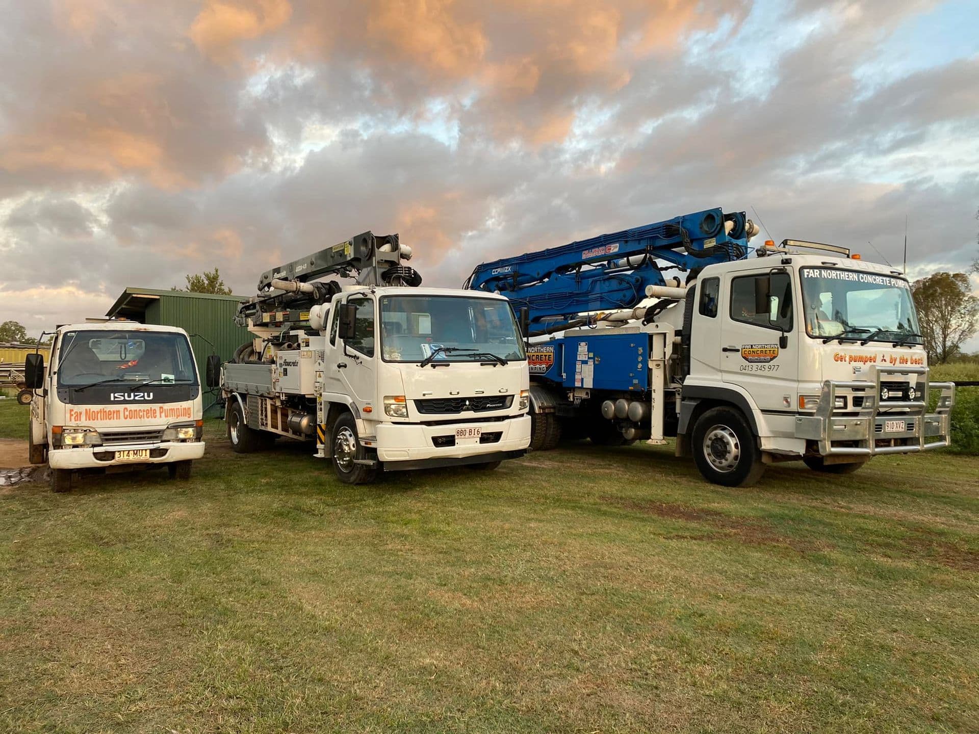 Far Northern Concrete Pumping team on site